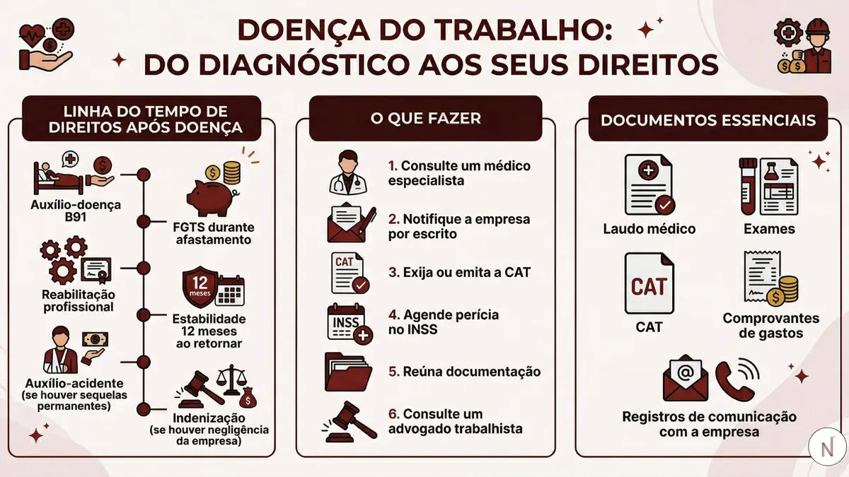 Doença do trabalho: o que é, quais são seus direitos e como agir?
