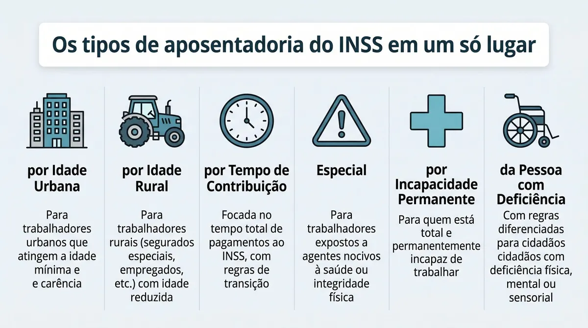 Tipos de aposentadoria do INSS: qual é a melhor para você?